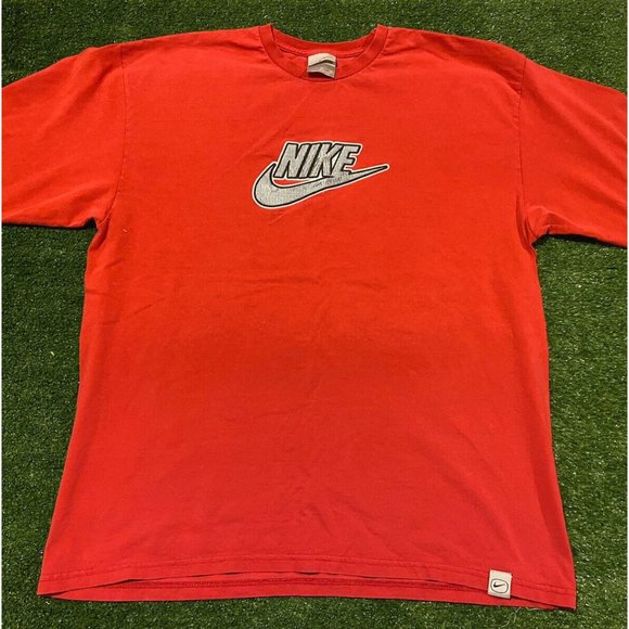 Vintage 90s Nike Air Just Do It center swoosh long sleeve t-shirt XL red - Picture 2 of 15